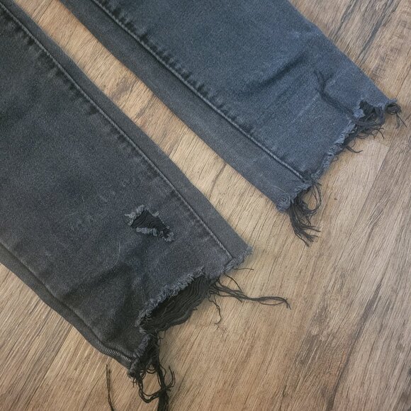 Dex Womens Distressed Black Denim Jeans Size 25 - GUC - Picture 2 of 7